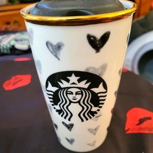 Starbucks 2014 limited edition holiday Christmas and Valentine's Day ceramic cup